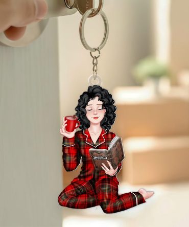 Personalized Gifts For Reading Girl Keychain 031Acpu111124Pa