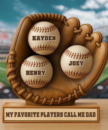 Personalized Gift For Baseball Dad Acrylic Plaque, My Favorite Players Call Me Dad 031Xqlu050425