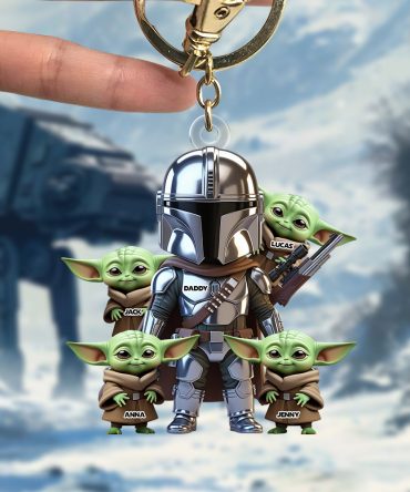 Warrior Dad Keychain Personalized Gifts For Dad 03Ohtn300425