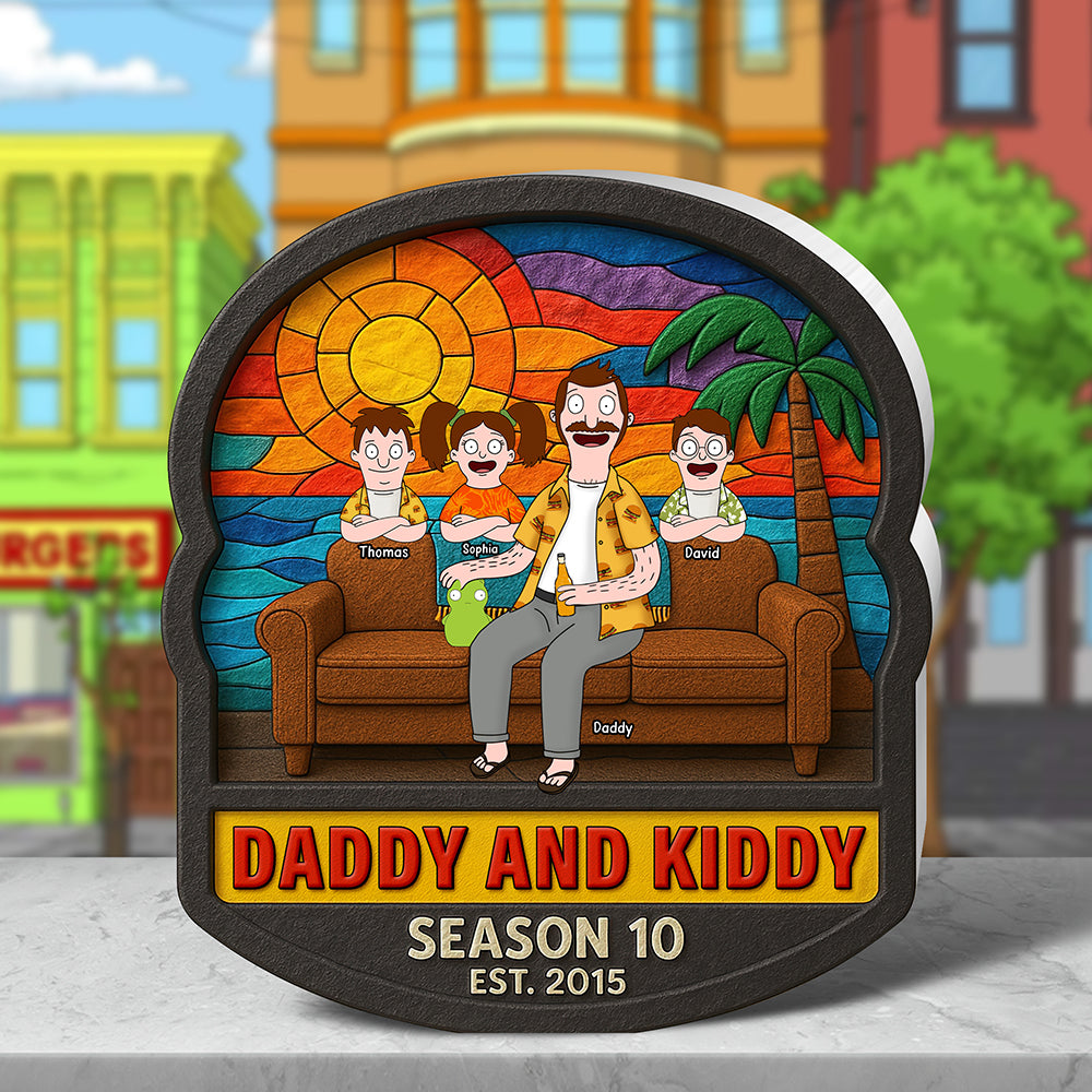 Daddy And Kiddy Acrylic Plaque - Personalized Gifts For Dad 05Ohqn290425Pahg - Image 3