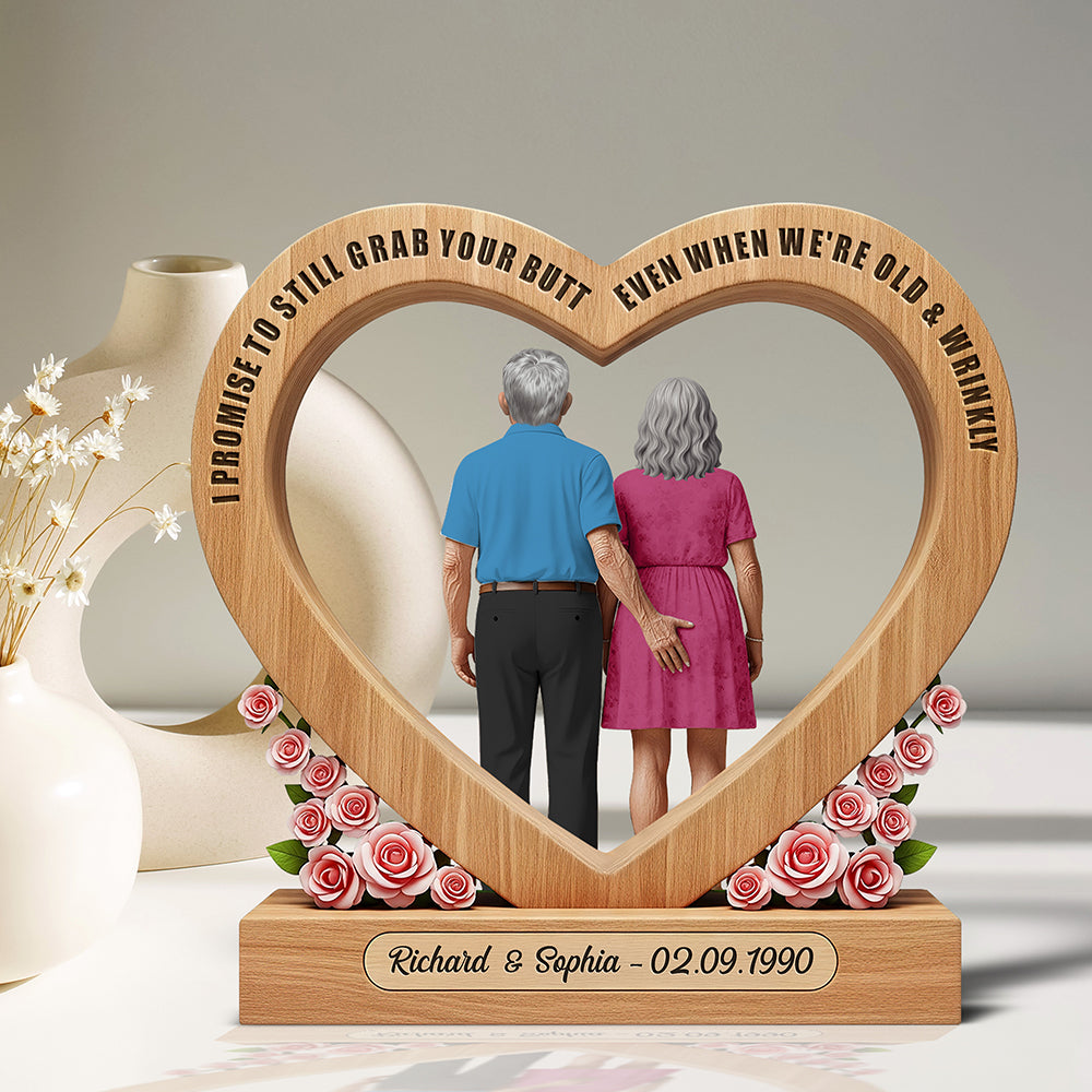 Old Couple Acrylic Plaque - Personalized Gifts For Couple 04Ohqn290525 - Image 2