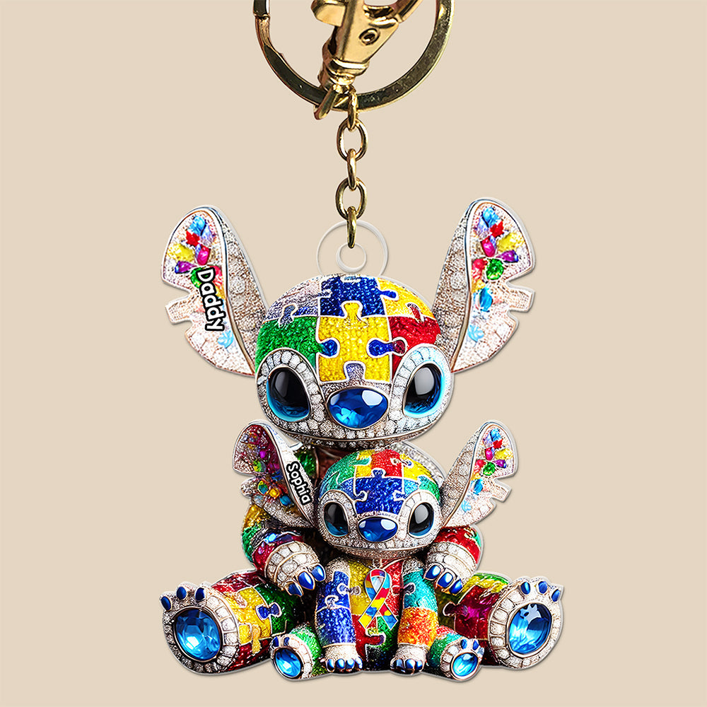 Autism Dad Keychain - Personalized Gifts For Dad 04Tgqn140525 - Image 5