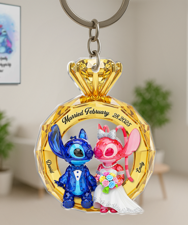 Couple Anniversary Keychain -Personalized Gifts For Couple 04Ohpu290525