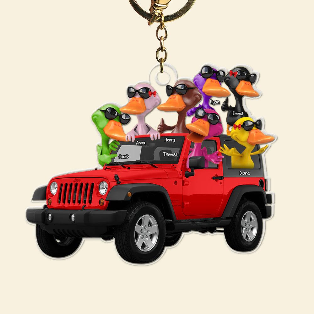 Personalized Gifts For Off-Road Lovers Keychain, Happy Ducks 03Qhqn281224 - Image 5
