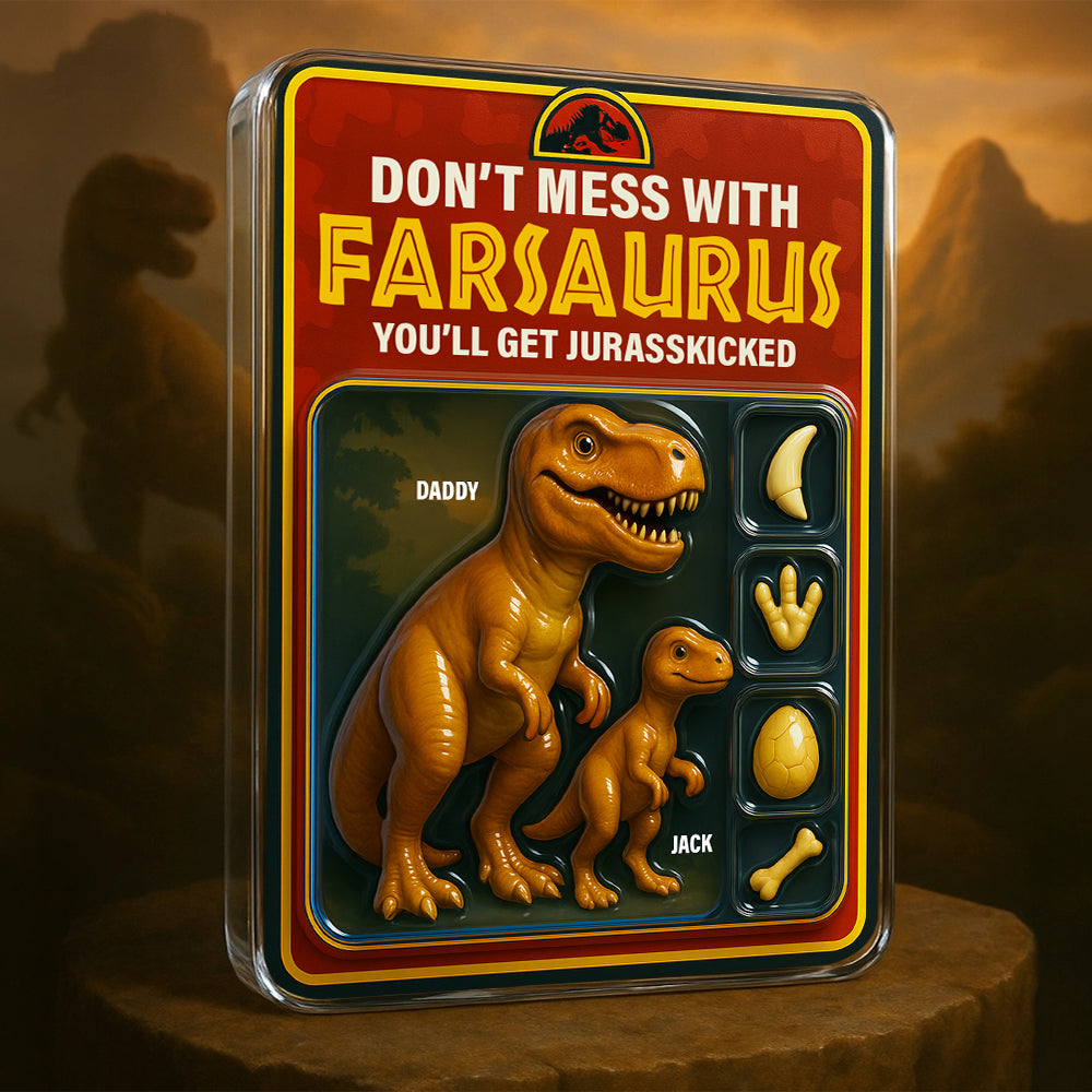 Jurasskicked Dinosaur Dad Acrylic Plaque Personalized Gifts For Dad 02Tgtn290425 - Image 2