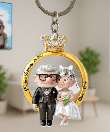 Couple Ring Shape Keychain Personalized Gifts For Couple 02Ohpu280525