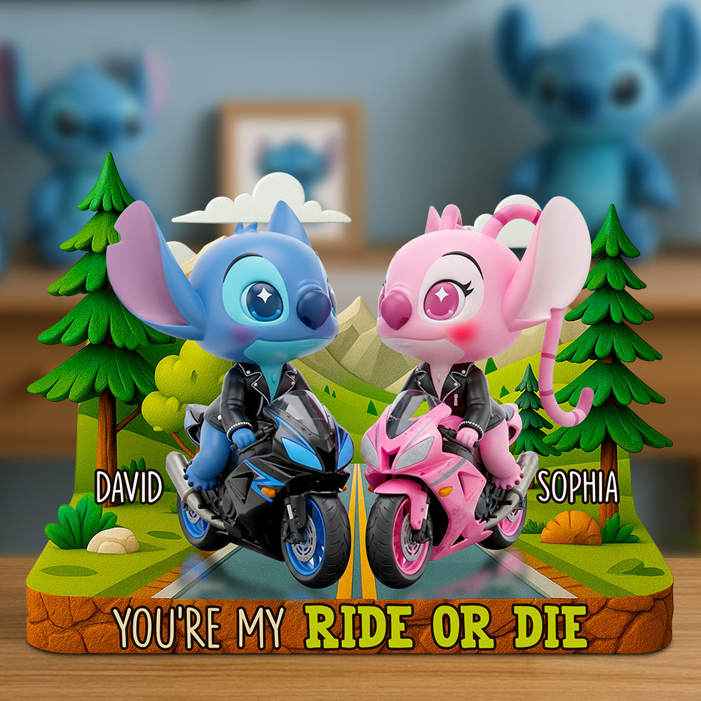 Biker Couple Acrylic Plaque Personalized Gifts For Couple 01Todt160625 - Image 2