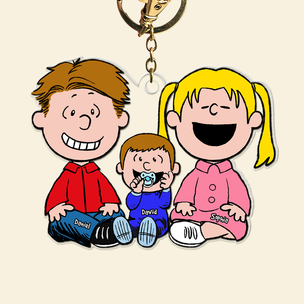 Personalized Gifts For Family Keychain 04Acqn241224 - Image 5