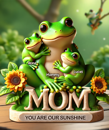 Frog Mom Plaque - Personalized Gift For Mom 03Hupu190425