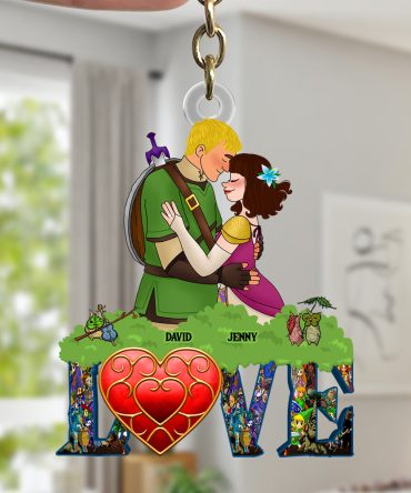 Personalized Gifts For Couple Keychain 03Qhtn061224Hg Couple Playing Game Together