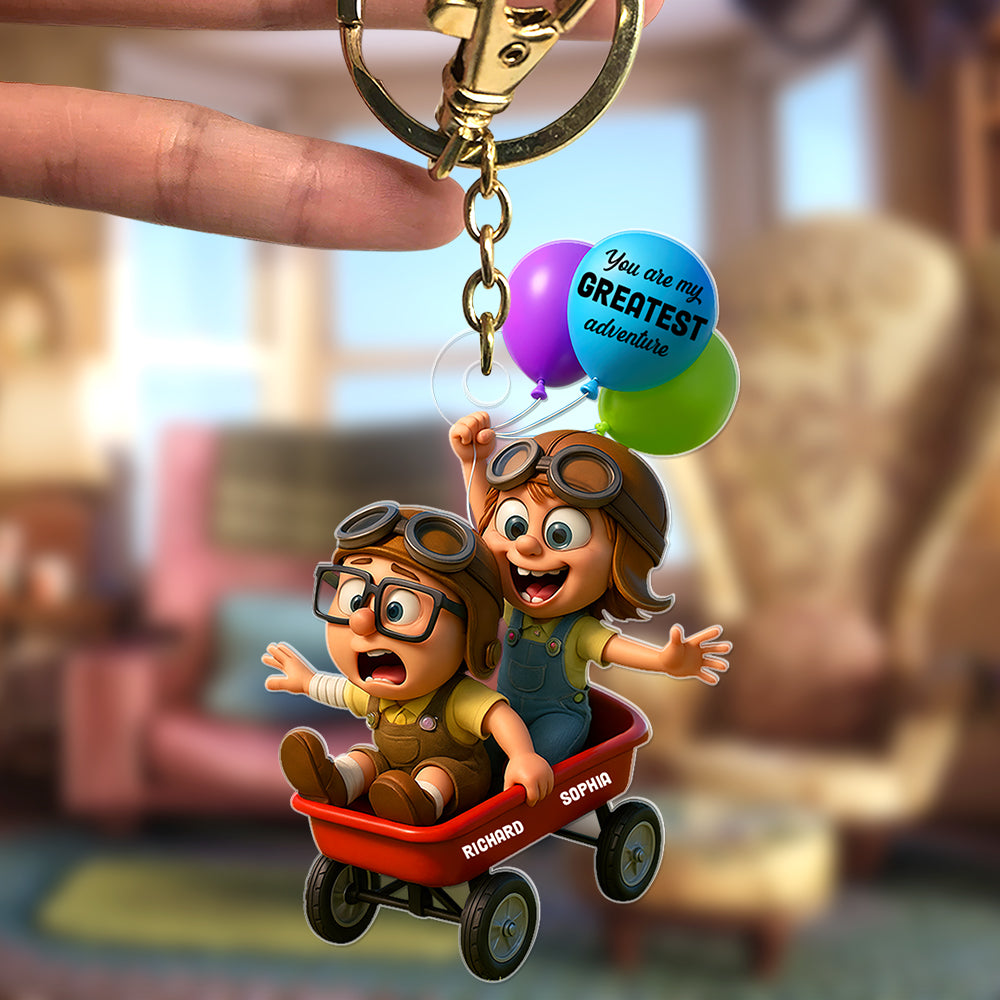 Festive Adventure Ride Keychain – Personalized Gifts For Couple 04Toqn270525