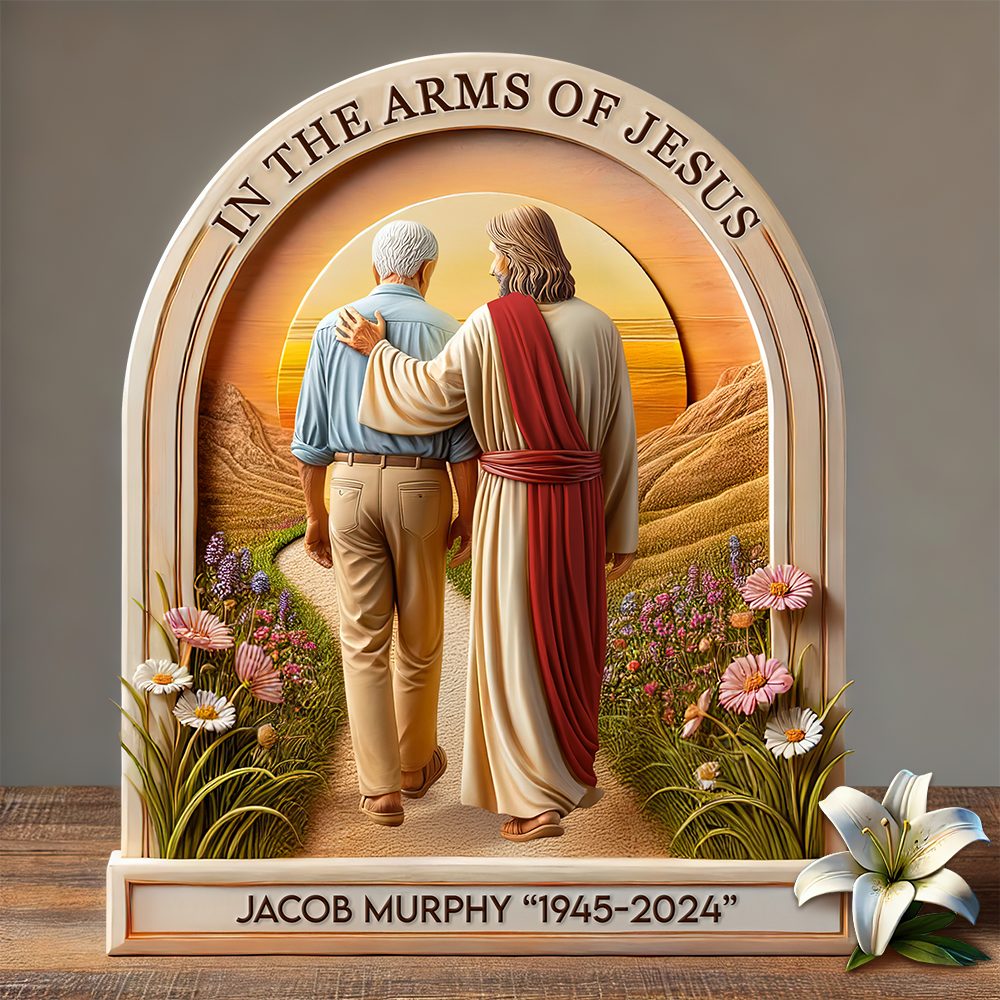 Heaven Jesus Plaque - Personalized Memorial Gifts 02Hupu160425 - Image 2