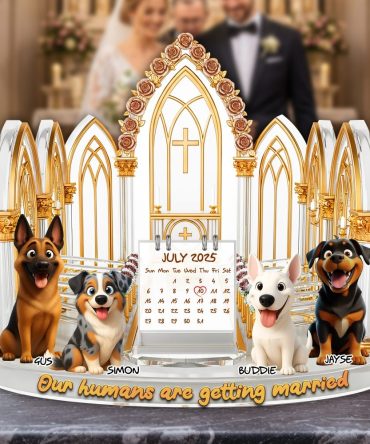 Engagement Acrylic Plaque - Personalized Gifts For Dog Lovers 01Tglu280625