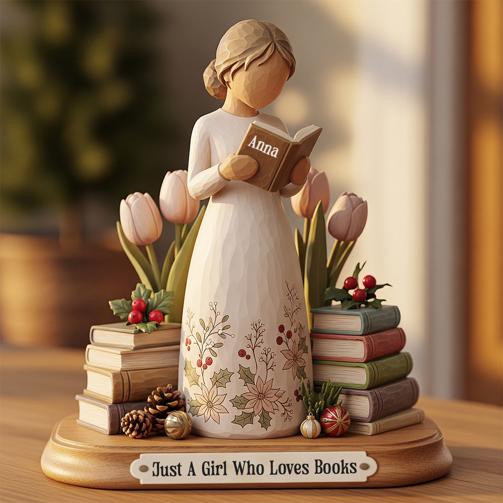 Reading Girl Personalized Gifts For Book Lovers Acrylic Plaque 08Pgtn151025 - Image 2