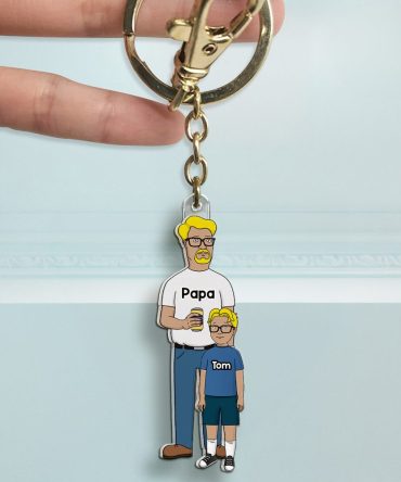 Funny Dad Acrylic Keychain - Personalized Gift For Dad 02Qhhu210525Hg