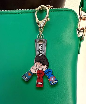 Personalized Gifts For Mom Keychain Superhero Fist Bump 02Qhhu080325Ha