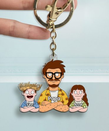 Grill Master Dad Acrylic Keychain - Personalized Gifts For Father 02Qhhu160525Hg