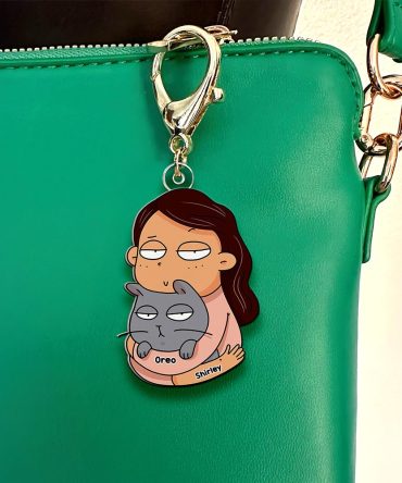Personalized Gifts For Cat Lovers Keychain Cat Mom 01Qhhu120325Tm
