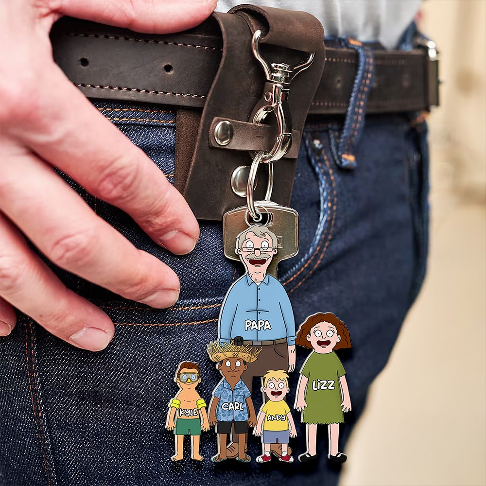 Personalized Gifts For Dad Keychain 01Qhhu040325Hg - Image 2