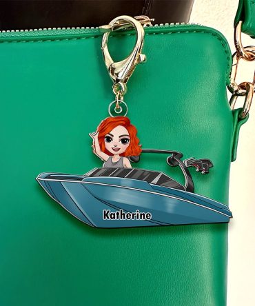 Personalized Gifts For Friends Keychain Wakeboarding Boat Partner 03Qhhu120325Hh