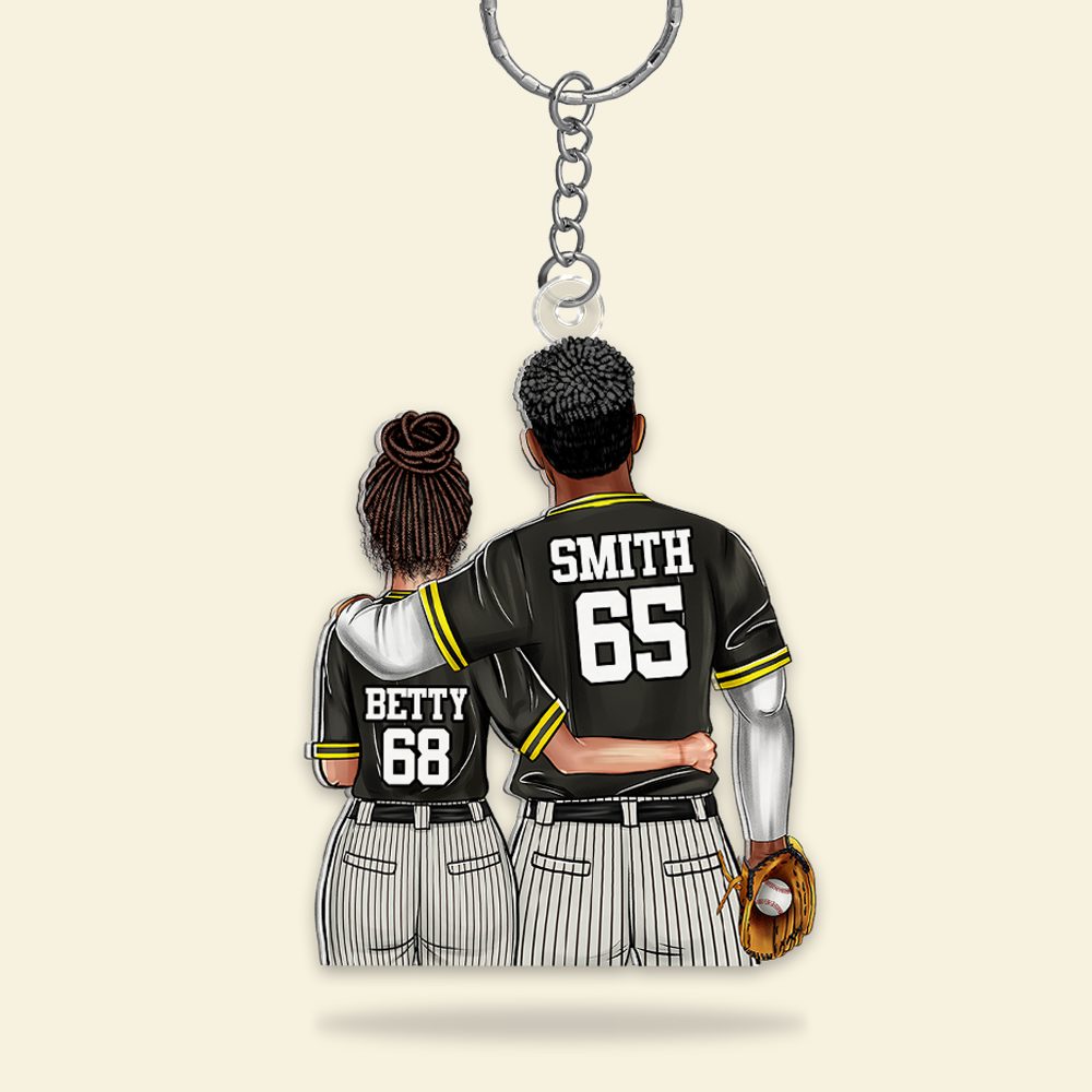 Personalized Gifts For Couple Keychain Baseball Couple 011Qhhu200125Tm - Image 4