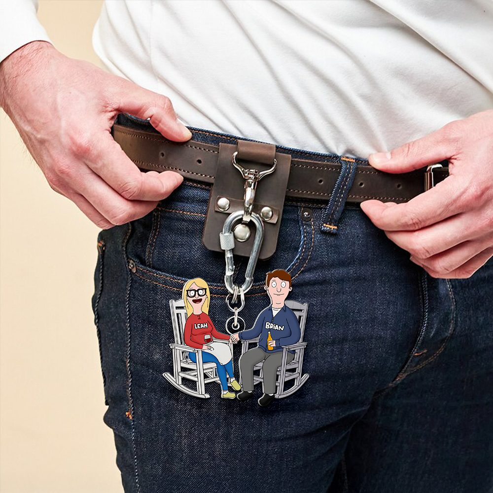 Personalized Gifts For Couple Keychain Cartoon Couple 01Qhhu100225Pa - Image 2