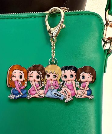 Besties Keychain - Personalized Gifts For Friends 02Qhhu020525Hh