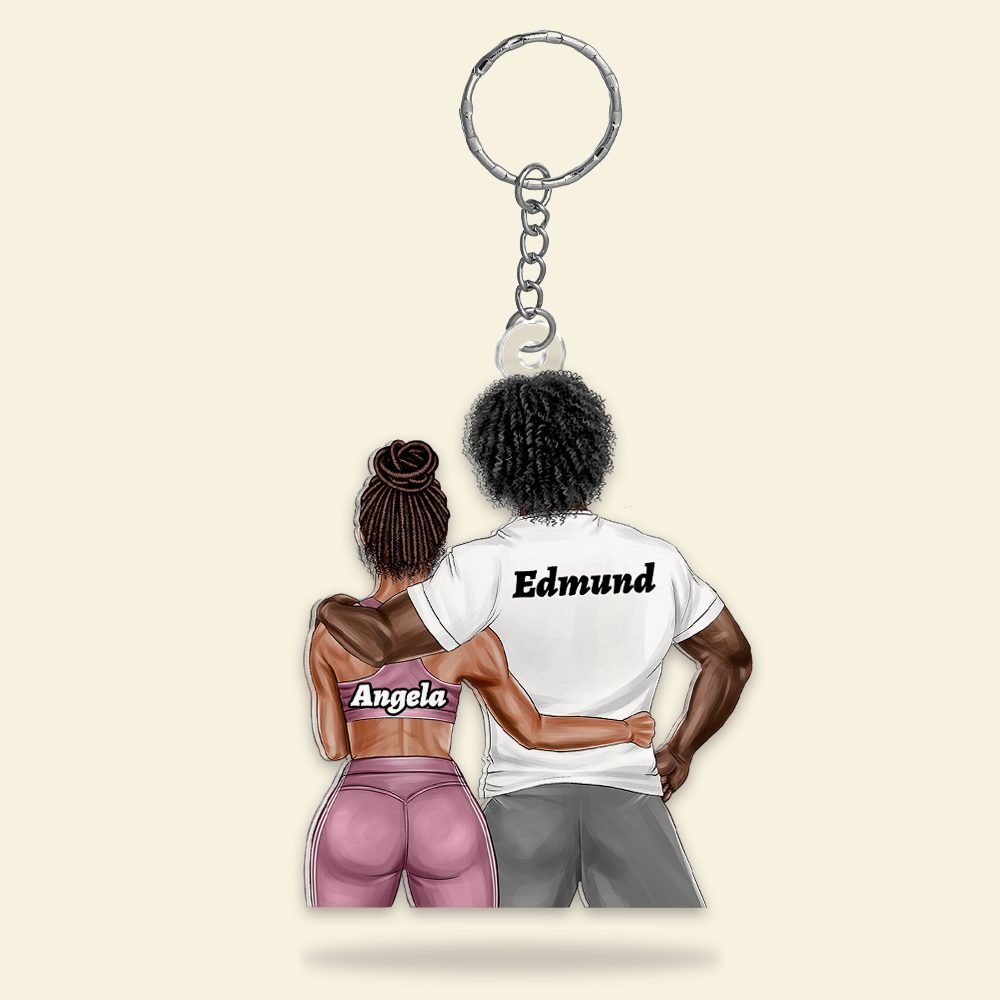 Personalized Gifts For Couple Gym Keychain 08Qhhu110125Tm - Image 4