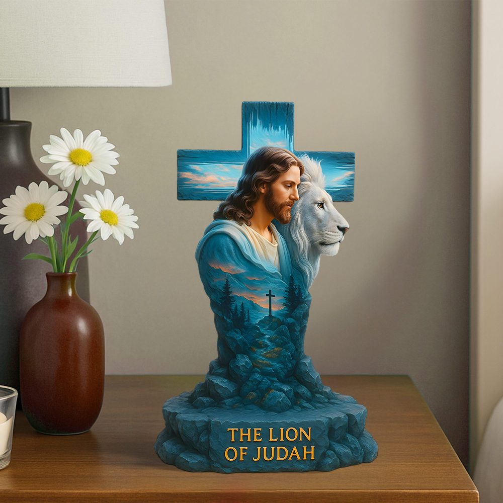 Jesus The Lion Of Judas Acrylic Plaque, Gifts For Christians With Loyal Faith 05Qhpu170725