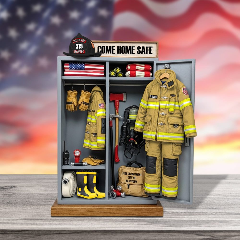 Firefighter Personal Locker Plaque - Personalized Christmas Gifts For Firefighter 06Qhtn290525