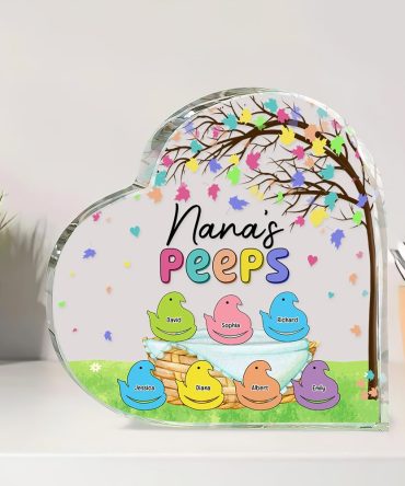 Personalized Gifts For Mom Heart Plaque Nana'S Peeps