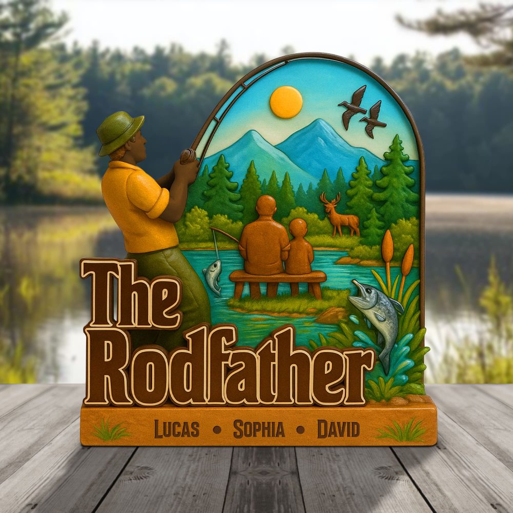 Fishing Lovers Plaque Personalized Gifts For Dad 01Natn210425 - Image 2