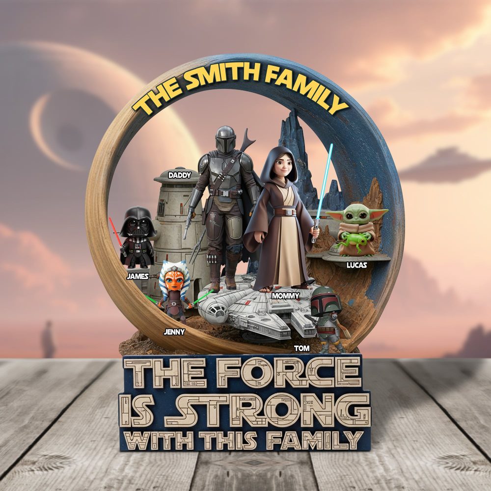 Family Galactic Troop Acrylic Plaque Personalized Gifts For Family 03Qhtn210525 - Image 2