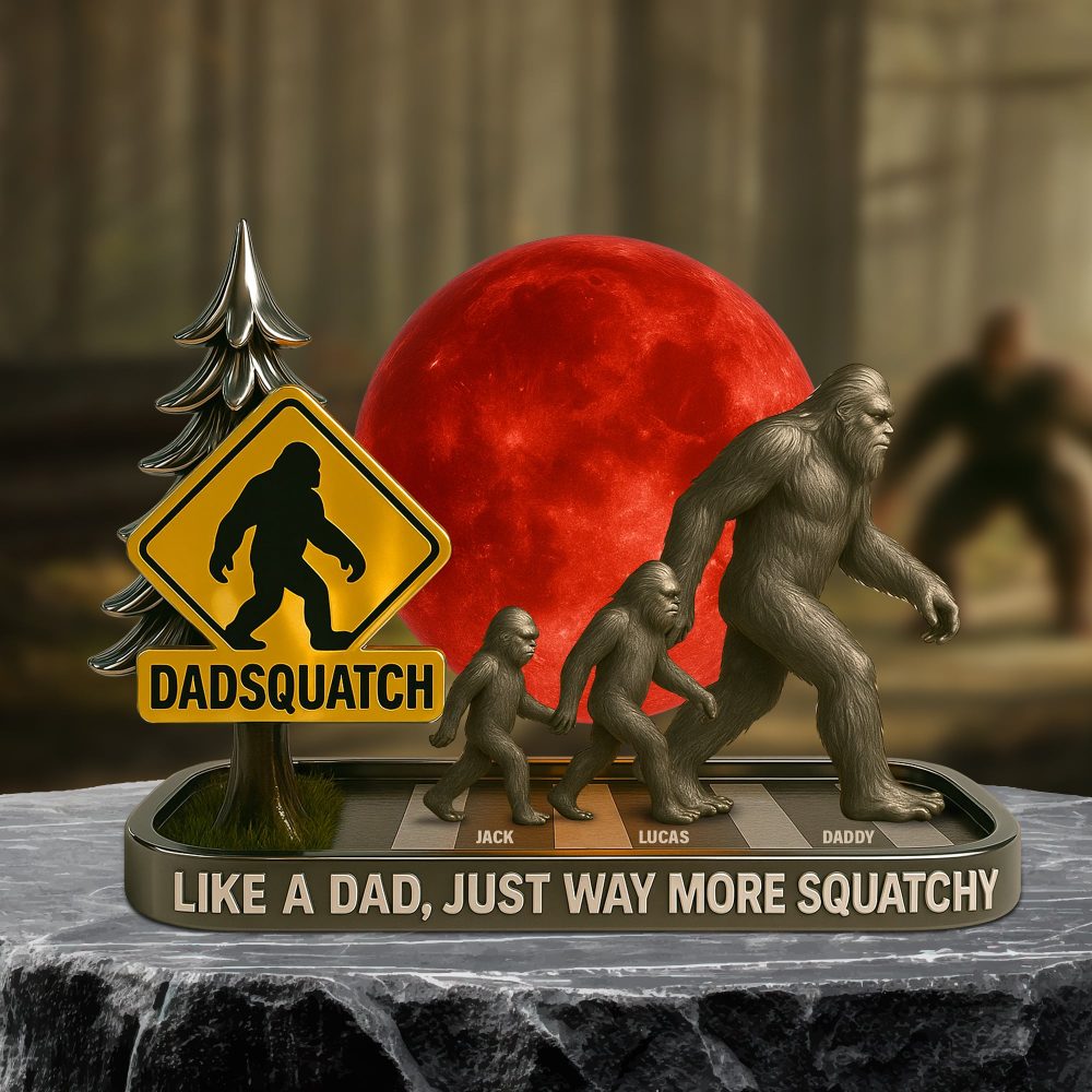 Bigfoot Dad Plaque - Personalized Gifts For Dad 04Tgtn120525 - Image 2