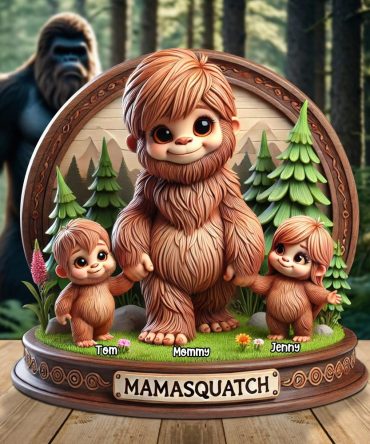 Personalized Gifts For Mom Big Foot Plaque Mamasquatch 04Katn150425