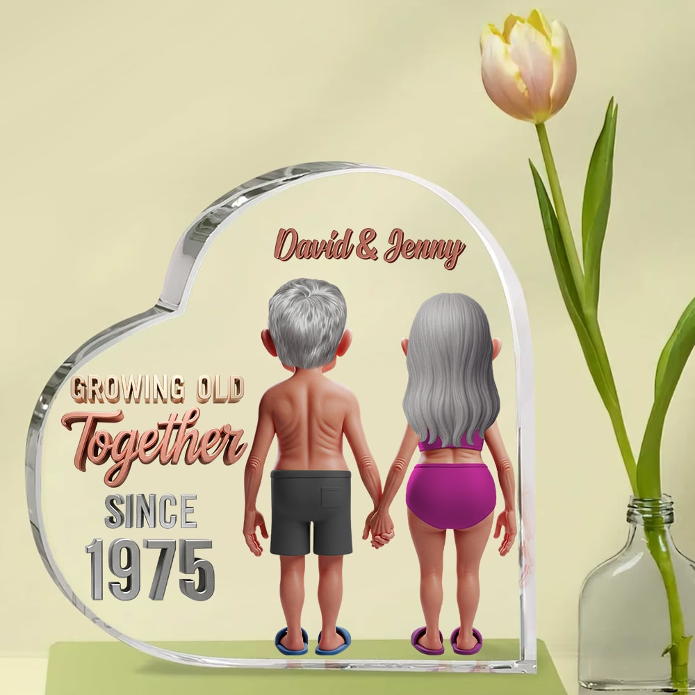 Personalized Funny Gifts For Old Couple Heart Plaque 03Ohtn090725 - Image 2