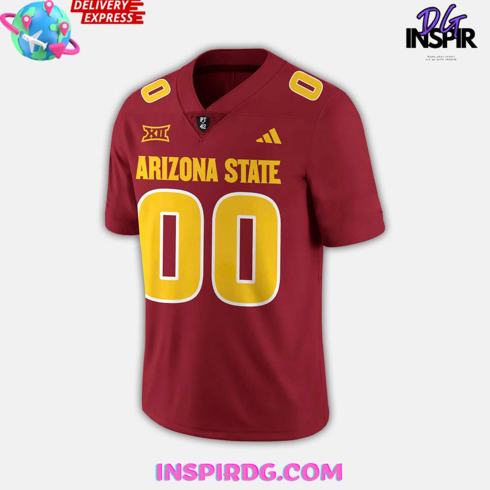 2025 Arizona State Sun Devils New Season Red Football Jersey - Image 2