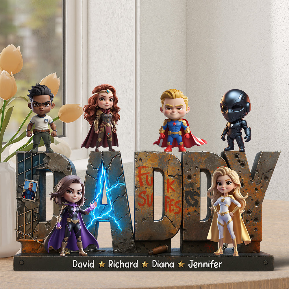 Personalized Gifts For Super Dad Plaque 05Kaqn180425 - Image 3