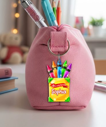 Crayon Box Personalized Gifts For Kids Keychain 04Pgtn300625