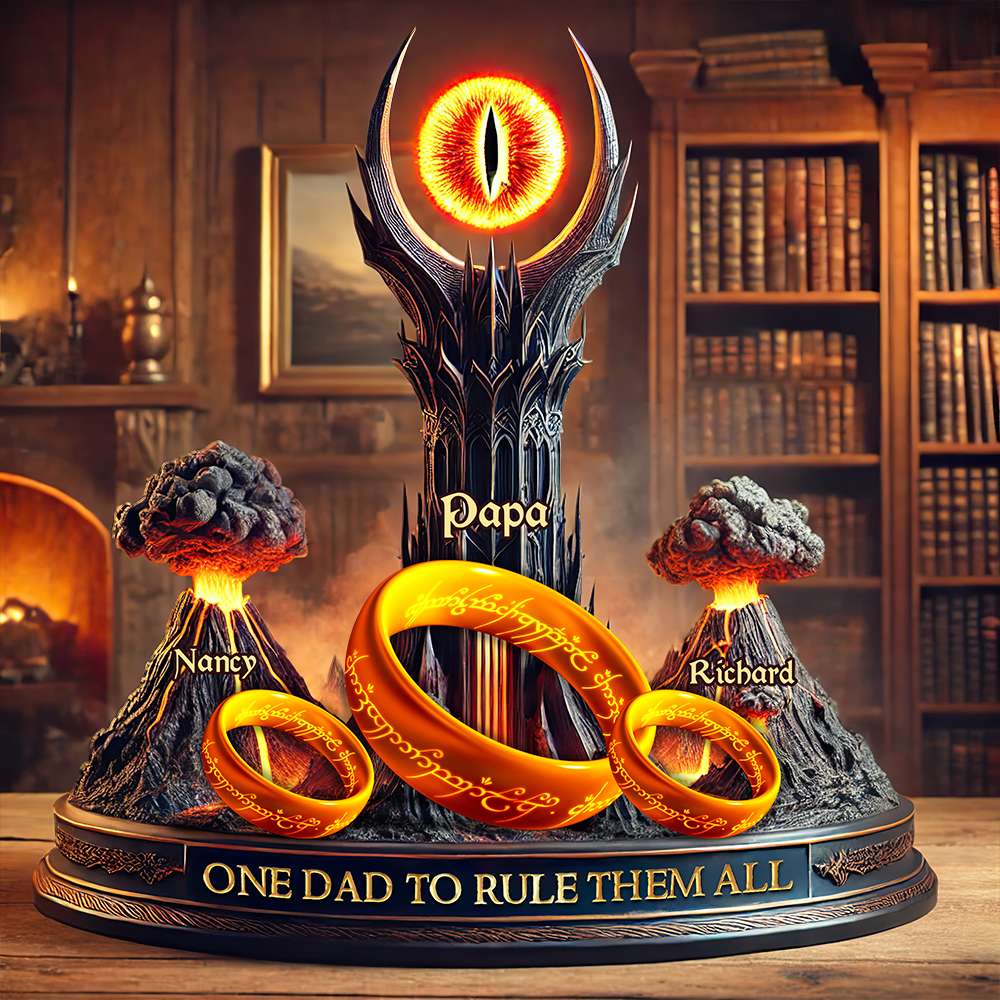 Dad Plaque One Dad To Rule Them All - Personalized Gifts For Dad 04Hudt160425 - Image 2