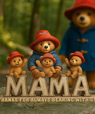 Bear Mom Plaque - Personalized Gift For Mother 03Tgqn140425