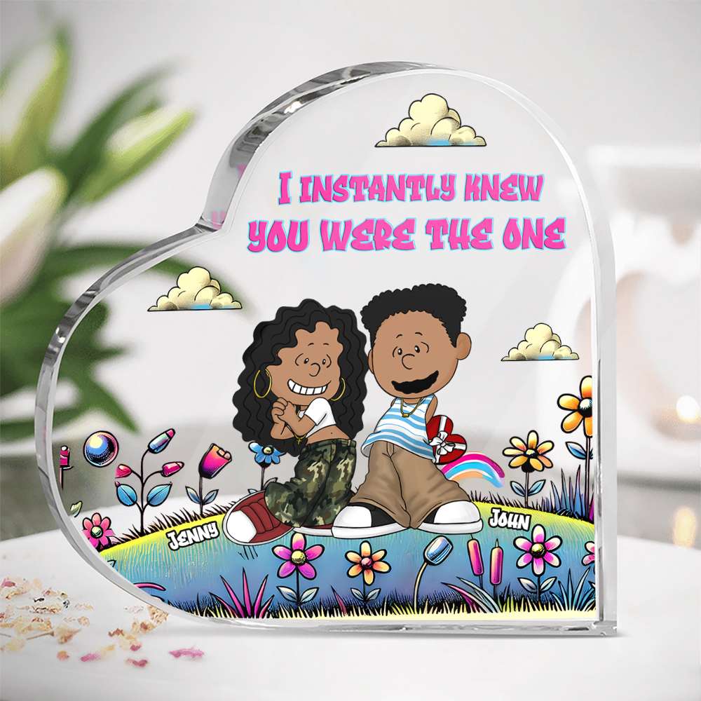 Personalized Gifts For Y2K Couple Heart Shaped Acrylic Plaque 03Tgmh271224Hg - Image 2