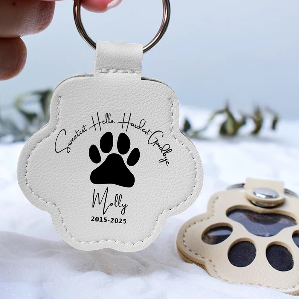 Sweetest Goodbye Pet Hair Storage Keychain - Personalized Memorial Gift For Pet Lovers 04Laqn270825