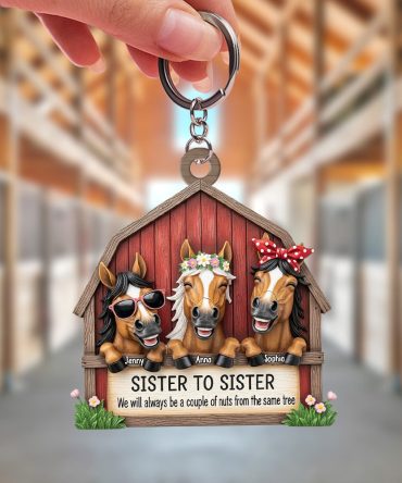Funny Horse Gang Keychain - Personalized Gifts For Sisters 03Qhtn300525