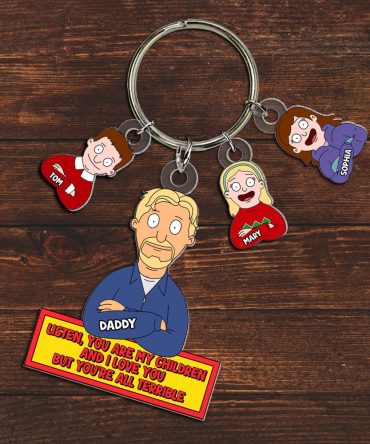 Personalized Gifts For Dad Keychain 05Totn140225Hg