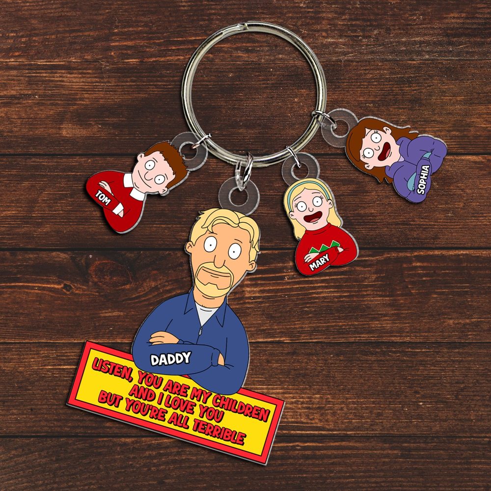 Personalized Gifts For Dad Keychain 05Totn140225Hg