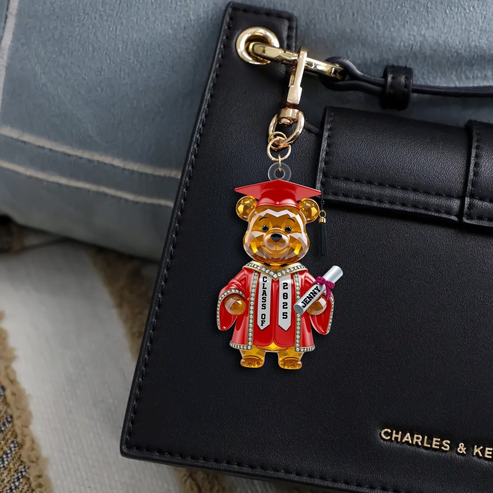 Bear Acrylic Keychain Personalized Gifts For Graduate Student 01Natn230425 - Image 2