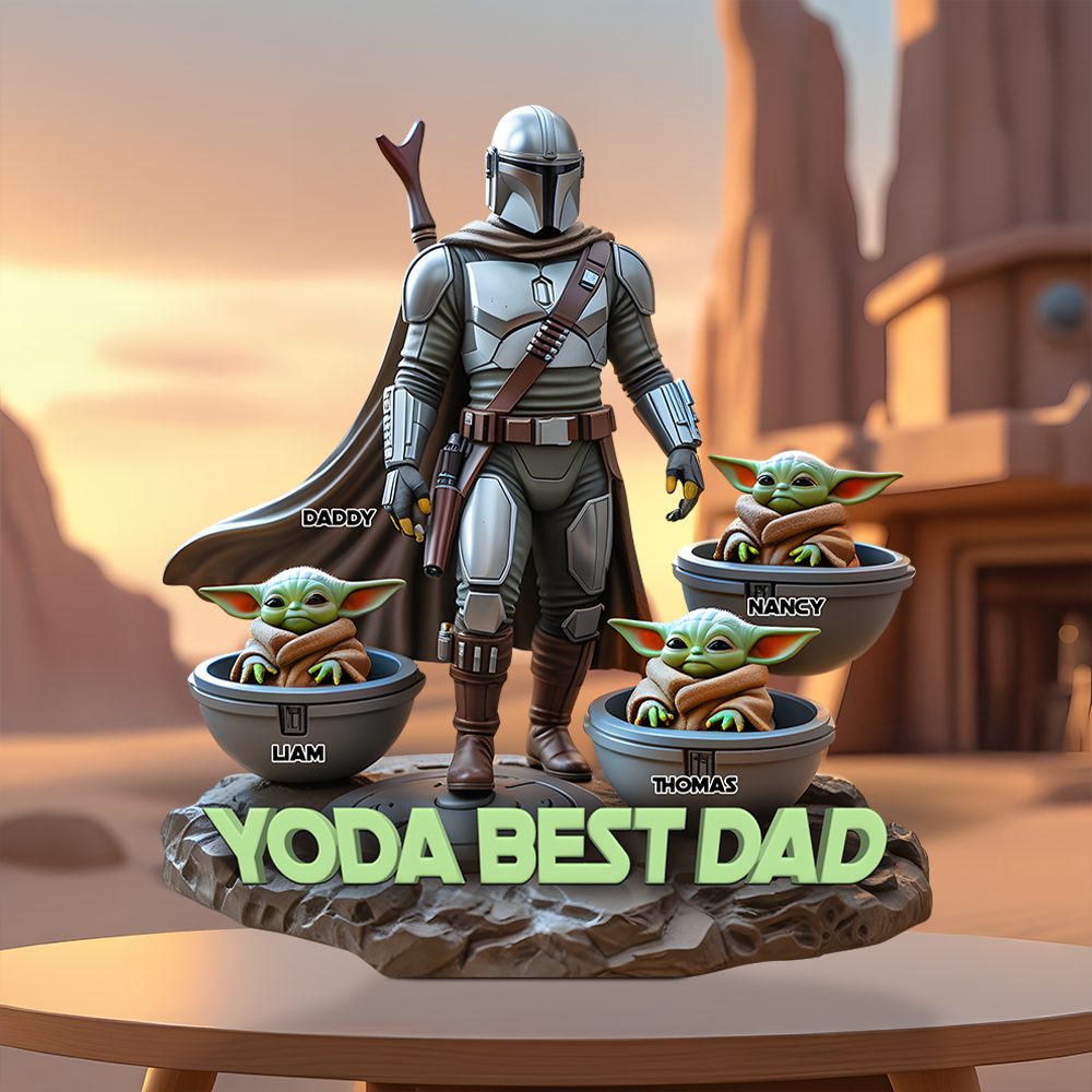 Personalized Gifts For Dad Plaque, Best Dad In The Galaxy - Image 2
