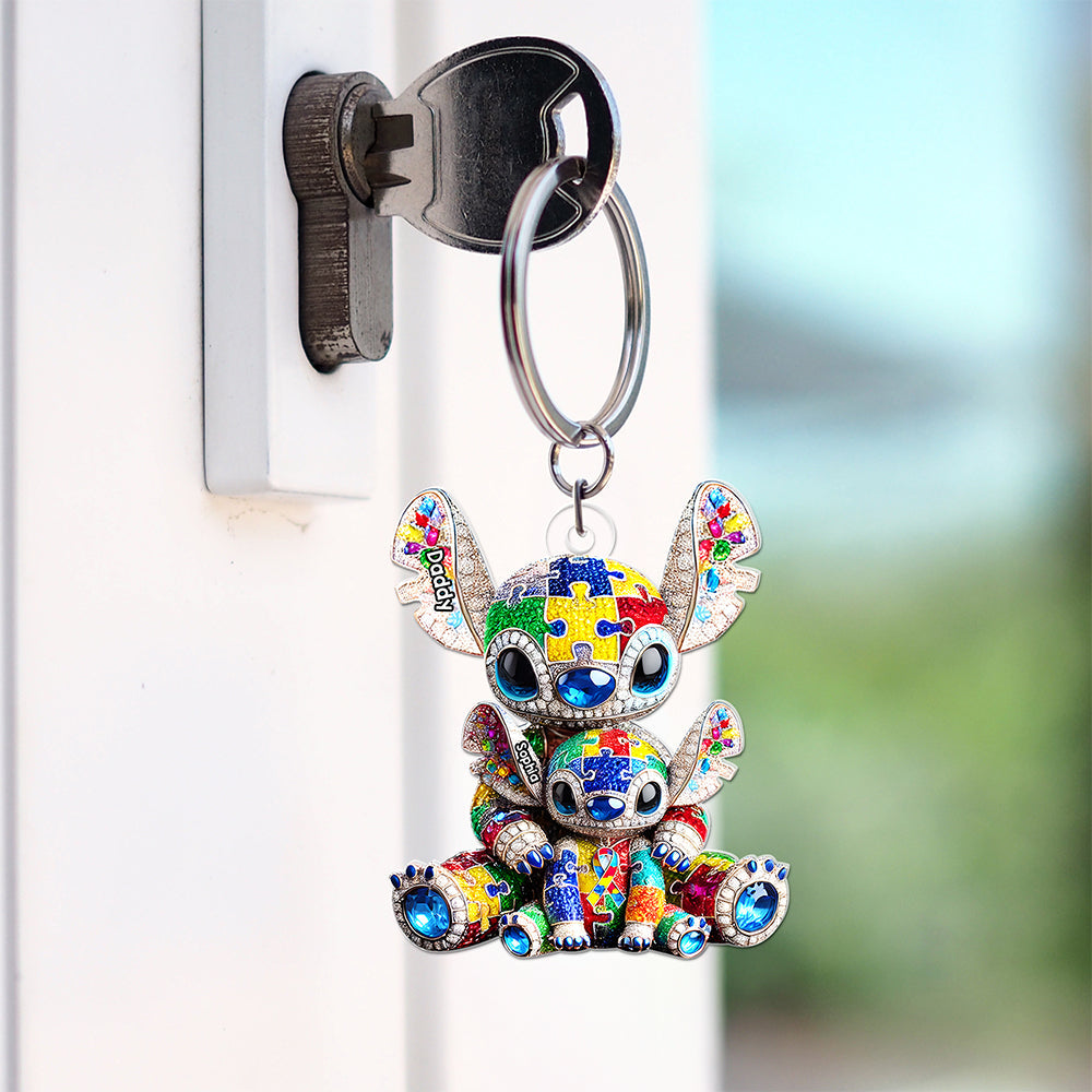 Autism Dad Keychain - Personalized Gifts For Dad 04Tgqn140525 - Image 2