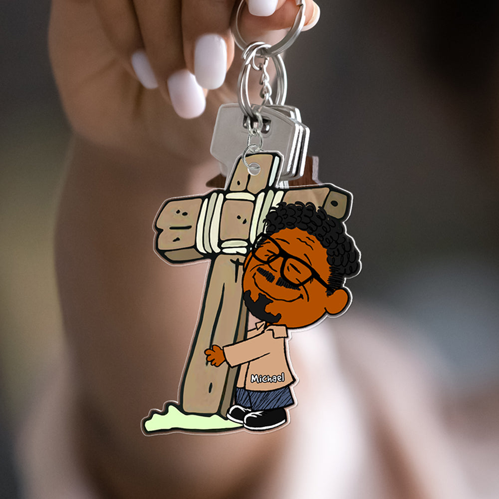 Personalized Gift For Christian Keychain 02Qhqn141224Hg Love God Reels - Image 3